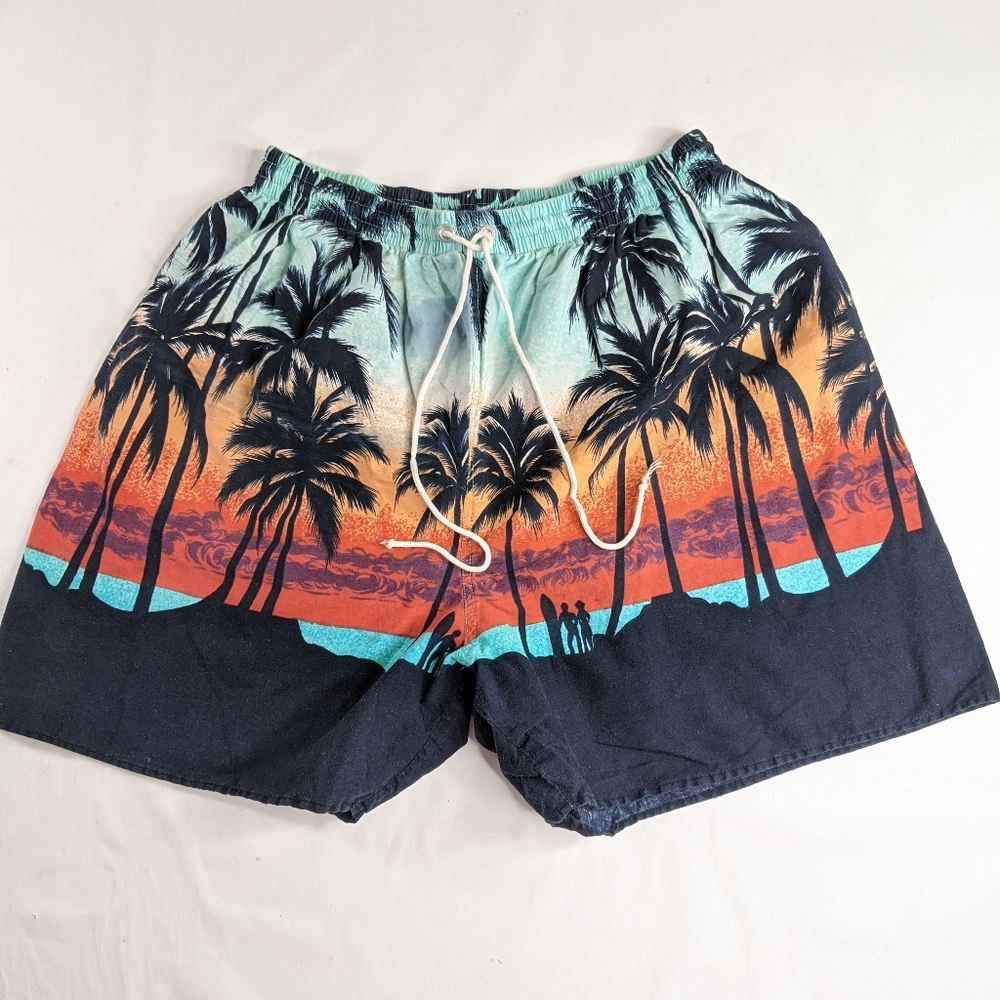 St Thomas Mens Swim Trunks Board Shorts‎ Palm Trees